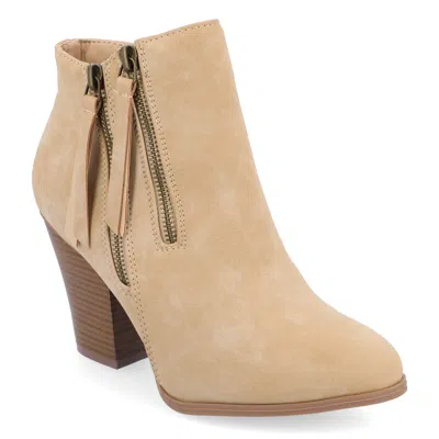 Journee Collection Womens Vally Inside Zip Stacked Heel Booties