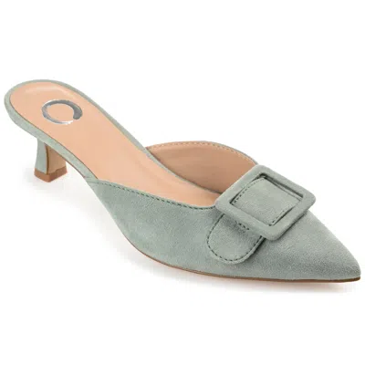 Journee Collection Womens Vianna Kitten Heel Mules Pointed Toe Pumps In Multi