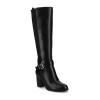 Journee Collection Womens Wide Calf Stacked Heel Dress Boots In Black