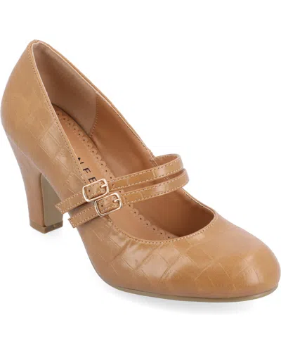 JOURNEE COLLECTION WOMEN'S WINDY DOUBLE STRAP MARY JANE PUMPS