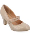 Journee Collection Windy Mary Jane Pump In Taupe Croco