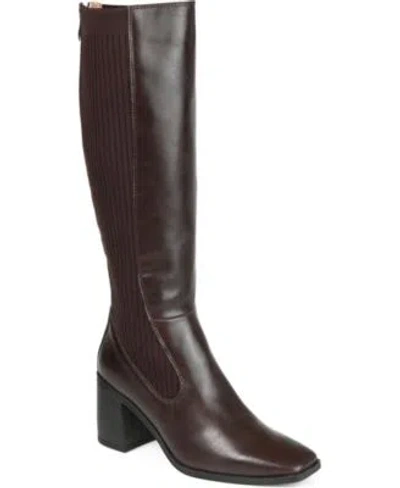 Journee Collection Womens Winny Regular Wide Calf Extra Wide Calf Boots In Brown