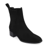 Journee Collection Womens Wrenley Stacked Heel Booties In Black