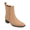 Journee Collection Womens Wrenley Stacked Heel Booties In Brown