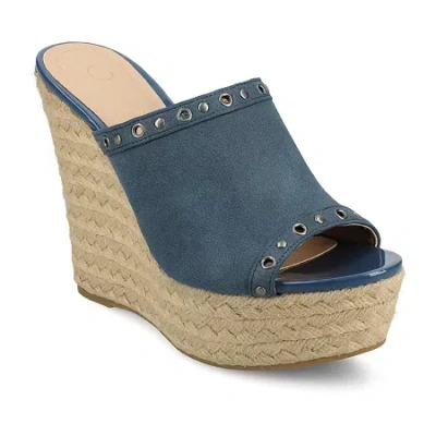 JOURNEE COLLECTION WOMENS YARI WEDGE SANDALS