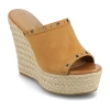 Journee Collection Womens Yari Wedge Sandals In Yellow