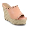 Journee Collection Womens Yari Wedge Sandals In Pink