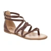 Journee Collection Womens Zailie Criss Cross Strap Flat Sandals In Brown
