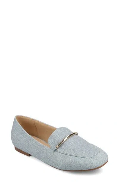 Journee Collection Wrenn Womens Square Closed Toe Loafers In Blue