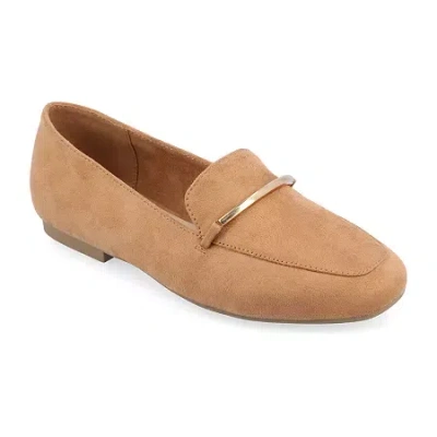 Journee Collection Wrenn Womens Moc Closed Toe Loafers In Brown