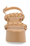 Journee Collection Zannah Braided Tru Comfort Platform Sandal In Tan
