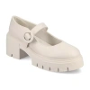 Journee Collection Zarynn Womens Round Closed Toe Mary Jane Shoes In White
