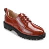 Journee Collection Zina-wd Womens Moc Closed Toe Oxford Shoes Wide Width In Red