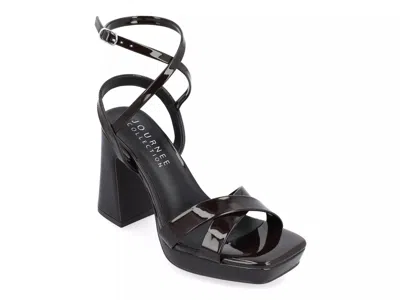 Journee Collection Zorana Platform Sandal In Black