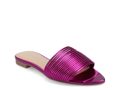 Journee Feather Sandal In Brown