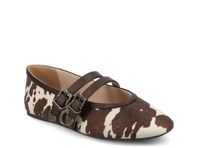 Journee Florene Mary Jane Flat In Multi