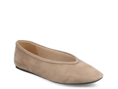 Journee Womens Fortune Casual Ballet Flats In Nude