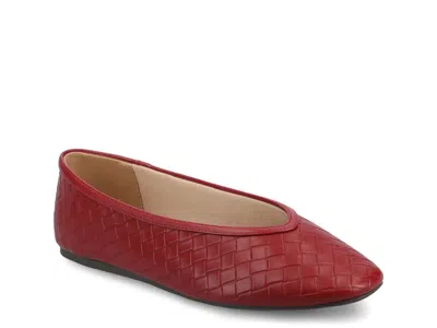 Journee Fortune Flat In Red