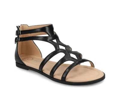 Journee Genneva Gladiator Sandal In Black