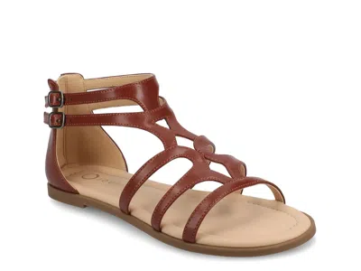 Journee Genneva Gladiator Sandal In Brown