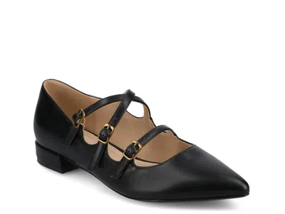 Journee Womens Gretel Multistrap Ballet Pumps