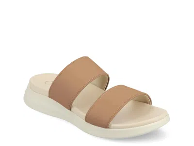 Journee Janis Wedge Sandal In Brown