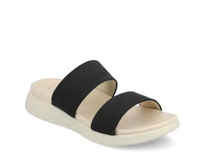 Journee Janis Wedge Sandal In Black