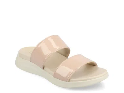 Journee Janis Wedge Sandal In Pink