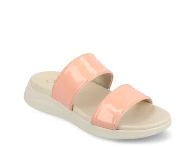 Journee Janis Wedge Sandal In Pink