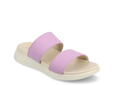 Journee Janis Wedge Sandal In Purple