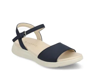 Journee Jaylee Wedge Sandal In Blue