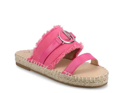 Journee Keelee Espadrille Sandal In Pink