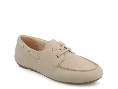 Journee Naomi Boat Shoe In Brown
