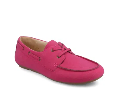 Journee Naomi Boat Shoe In Pink
