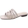 Journee Signature Cenci Strappy Slide Sandal In White