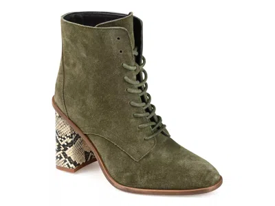 Journee Signature Edda Bootie In Green