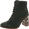 Journee Signature Edda Womens Lace-up Faux Suede Combat & Lace-up Boots In Green