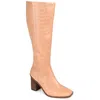 Journee Wide Calf Women's Genuine Leather Tru Comfort Foam Tamori Boot In Multi