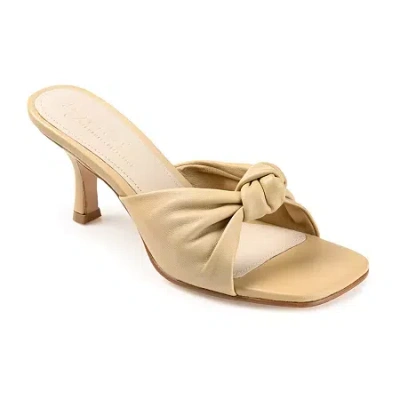 Journee Signature Finlee Womens Square Open Toe Stiletto Heel Pumps In Brown