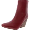 Journee Signature Women's Hydra Angular Stacked Heel Booties In Red