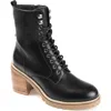 Journee Signature Malle Lace-up Boot In Black