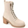 Journee Signature Malle Lace-up Boot In Sand