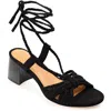 Journee Signature Railee Womens Lace-up Man Made Gladiator Sandals In Black