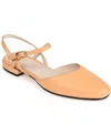 Journee Signature Journee Collection Amannda Ankle Strap Low Pump In Tan