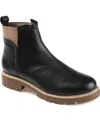 Journee Signature Women's Bristol Lug Sole Ankle Booties In Black
