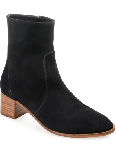 Journee Signature Womens Block Heel Round Toe Booties In Black