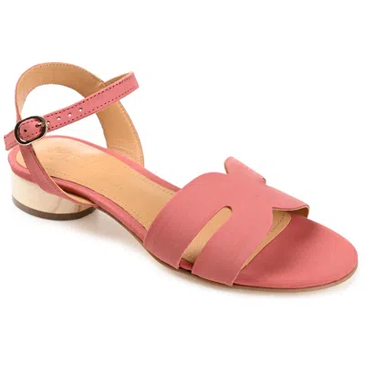 Journee Signature Womens Genuine Leather Starlee Buckle Ankle Strap Sandals In Multi