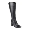 Journee Signature Womens Laila Stacked Heel Dress Boots In Black