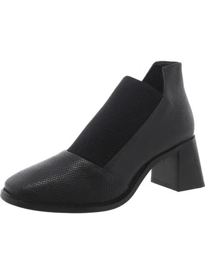 Journee Signature Women's Stylla Stretch Vamp Block Heel Shooties In Black