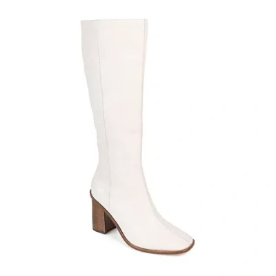 Journee Signature Womens Tamori Stacked Heel Dress Boots In Sand